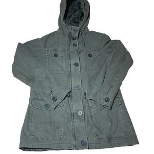 Levis‎ Women’s S Utility Heavy Winter Coat Hooded Jacket Insulated Pockets